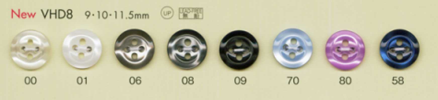 VHD8 DAIYA BUTTONS Impact-Resistant HYPER DURABLE Series Shell-Style Polyester Button