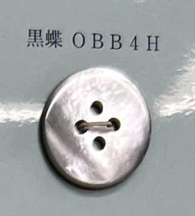 OBB4H 4-Hole Rimless Black-Lip Shell Button