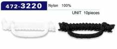 472-3220 Button Loop, Woolly Nylon Type, Horizontal, 37 Mm (10 Pcs)