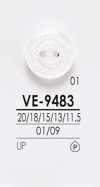 VE9483 Black & Dyeable Shirt Button