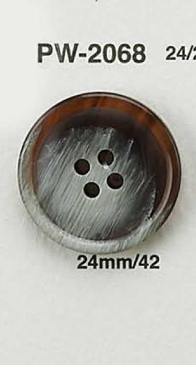 PW2068 Flat Imitation Buffalo Horn Button
