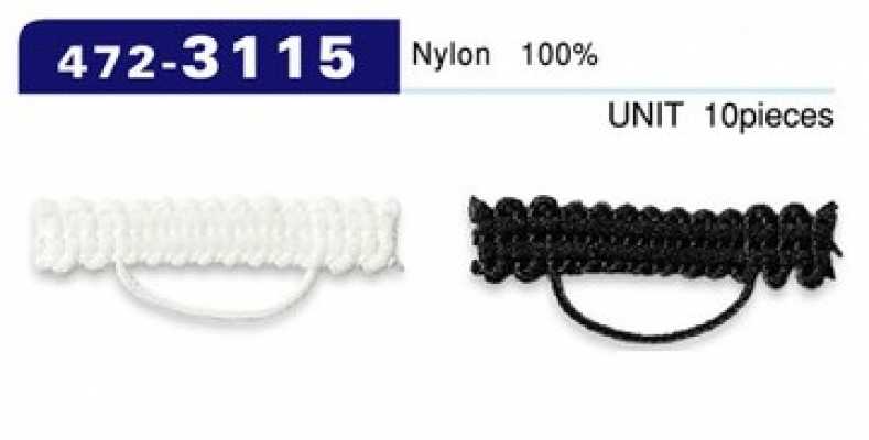 472-3115 Button Loop, Braided Cord Type, Horizontal, 30mm (10 Pcs)