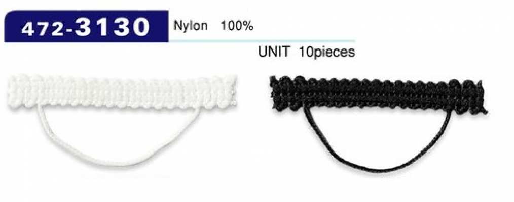 472-3130 Button Loop, Braided Cord Type, Horizontal, 45mm (10 Pcs)