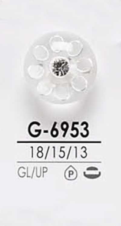 G6953 Dyeable Pin Curl-Style Crystal Stone Button
