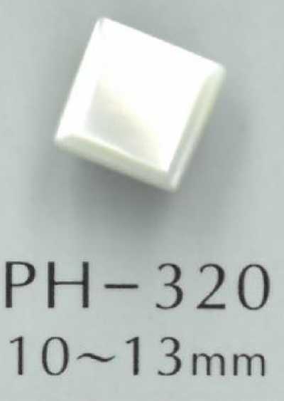 PH320 Diamond-shaped Shell Button With Metal Shank