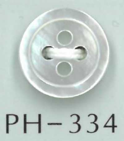 PH334 4-hole Flat-edge Shell Button