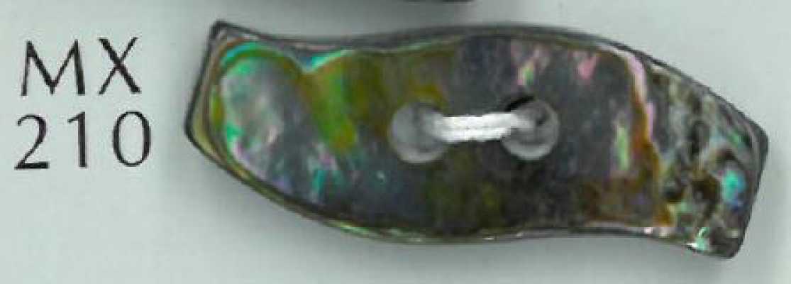 MX210 2-Hole Duffle Curve Shell Button