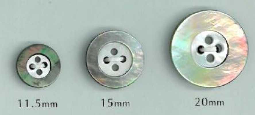 4-Hole Black Butterfly Shell Button With Rim