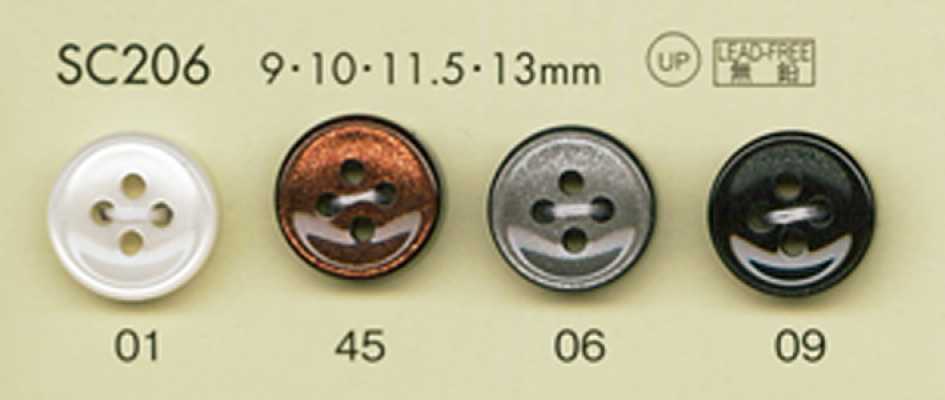 SC206 DAIYA BUTTONS Impact-Resistant HYPER DURABLE Series Shell-Style Polyester Buttons