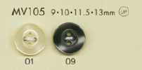 MV105 DAIYA BUTTONS Shell-Style Polyester Button