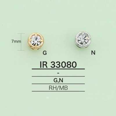 IR33080 Round Charm With Rhinestones