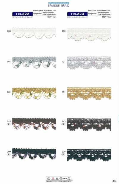 113-223 Sequin Lace Braid Approx. 20 Mm