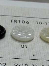 FR106 DAIYA BUTTONS Shell-like Polyester Button (Flower Pattern) DAIYA BUTTON(DAIYA BUTTON) Sub Photo
