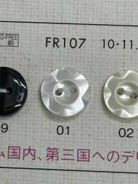 FR107 DAIYA BUTTONS Shell-like Polyester Button (Flower Pattern) DAIYA BUTTON Sub Photo