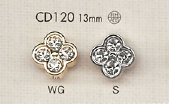 CD120 Flower-Shaped Bijou Button