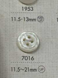 7016 DAIYA BUTTONS 4-hole Polyester Button (Wave Pattern) DAIYA BUTTON Sub Photo