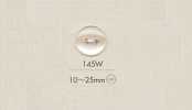 145W DAIYA BUTTONS Two-Hole Shell-Look Polyester Button (Semi-Transparent)