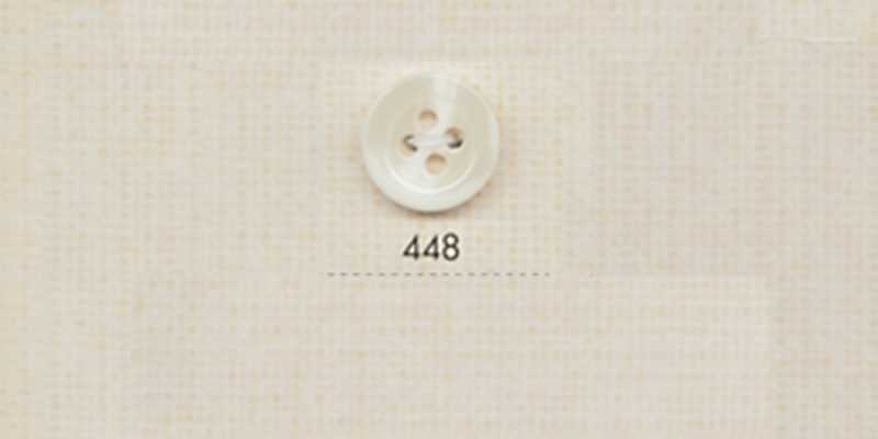 448 DAIYA BUTTONS Four-Hole Buffalo-Style Polyester Button (White)