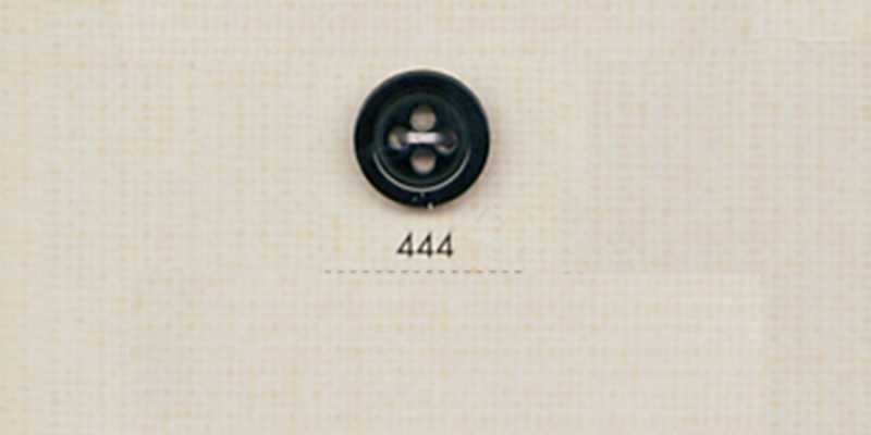 444 DAIYA BUTTONS Four-hole Buffalo Horn Style Polyester Button (Black)