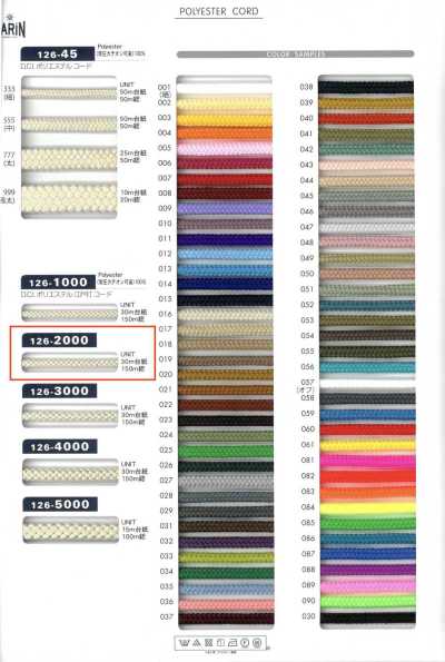 D.C.I Polyester Edo Braid Cord (Round Cord) Approx. 3 Mm