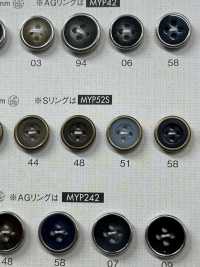 MYP52S Elegant Silver 4-hole Polyester Button DAIYA BUTTON Sub Photo