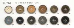MYP52S Elegant Silver 4-Hole Polyester Button
