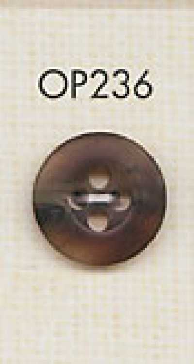 OP236 Buffalo Horn Look Matte 4-Hole Polyester Button