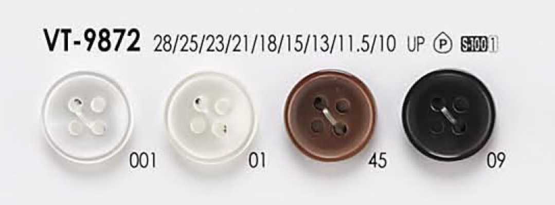 VT-9872 Shell-style Four-hole Polyester Button For Shirts And Blouses