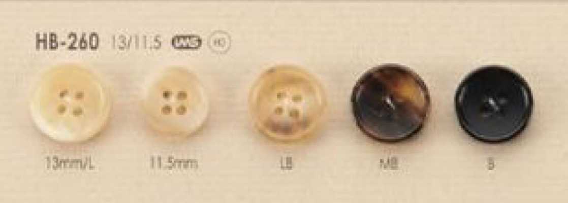 HB-260 Natural Material Small Buffalo Horn 4-Hole Button
