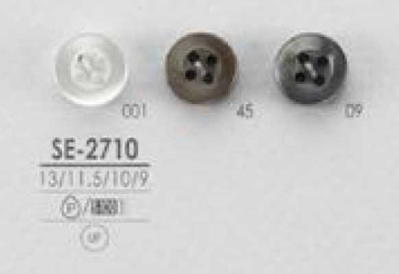 SE-2710 Simple Shell-style Four-hole Polyester Button For Shirts And Blouses