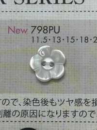 798PU 2-hole Flower-shaped Plastic Button DAIYA BUTTON Sub Photo