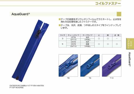 5CNT9OR AquaGuard® Water Repellent Zipper Size 5 Leather-like Type Open-end