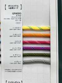 QR-400G 4MM Polyester 4-Point Cord[Ribbon Tape Cord] Cordon Sub Photo