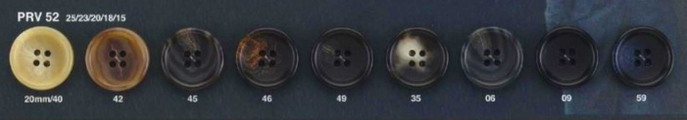 PRV52 Sustainable Buffalo Horn Style 4-Hole Button