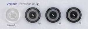 VN9781 Glue-free Lightweight Ring Design Dyed Luxurious Feel 4-Hole Polyester Button
