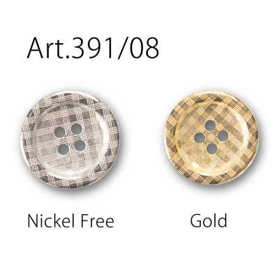 391/08 Patterned Metal Button
