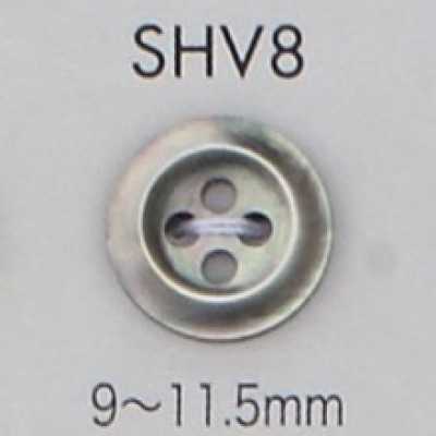 SHV8 4-hole Edged Shell Button