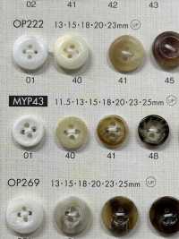 MYP43 Polyester Resin Bordered 4-hole Button Sub Photo