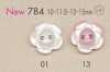 784 DAIYA BUTTONS Flower-Shaped Two-Hole Polyester Button