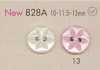 828A DAIYA BUTTONS Floral Pattern Two-Hole Polyester Button