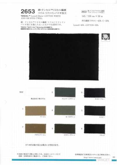 Cotton/Tencel(TM) Lyocell Fiber Twill Refine Bio Processing