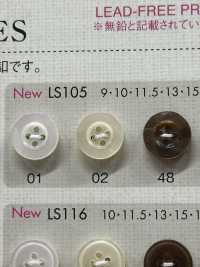 LS105 Polyester Resin Bordered 4-hole Button Sub Photo