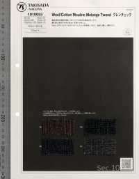 1010053 RE: NEWOOL® Wool / Cotton Melange Tweed Glen Check[Textile / Fabric] Takisada Nagoya Sub Photo