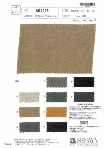 SB6005 1/60 Linen Triple Wash