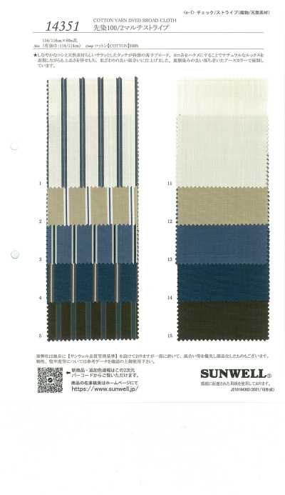 14351 Yarn-Dyed 100/2 Multi-Stripe
