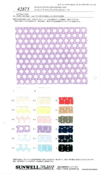 42875 Cotton/Nylon Dot Raschel Lace