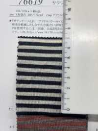 76619 Satin Doll Acrylic/wool Tianzhu Cotton Horizontal Stripes[Textile / Fabric] SUNWELL Sub Photo