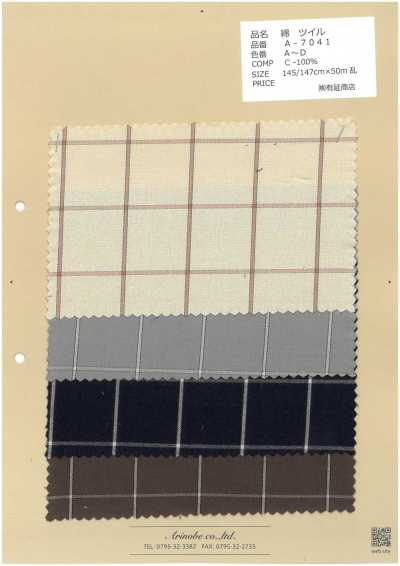 A-7041 Cotton Twill Check