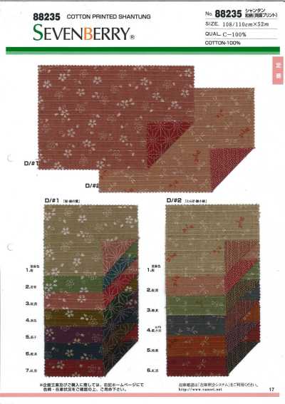 88235 SEVENBERRY® Shantung Japanese Pattern (Double-Sided Print)