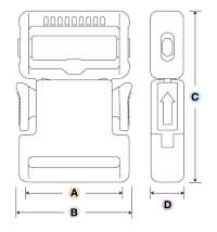 LB-S YKK Buckle LB- Thread Side Release Type 20mm~50mm[Buckles And Ring] YKK Sub Photo